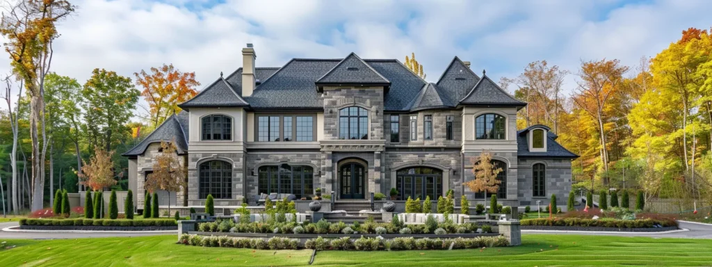a luxurious custom home being meticulously designed and planned with transparent communication, emphasizing the commitment to excellence.
